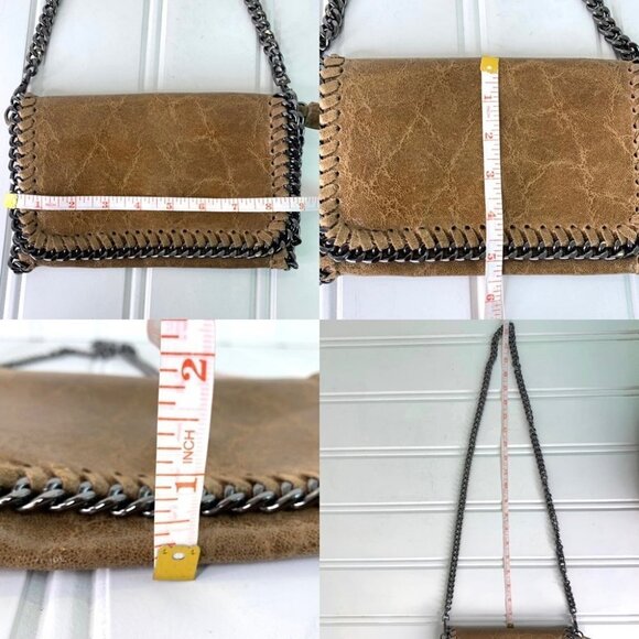 Borse in Pelle designer brown genuine leather long metallic chain womens… - Picture 9 of 10